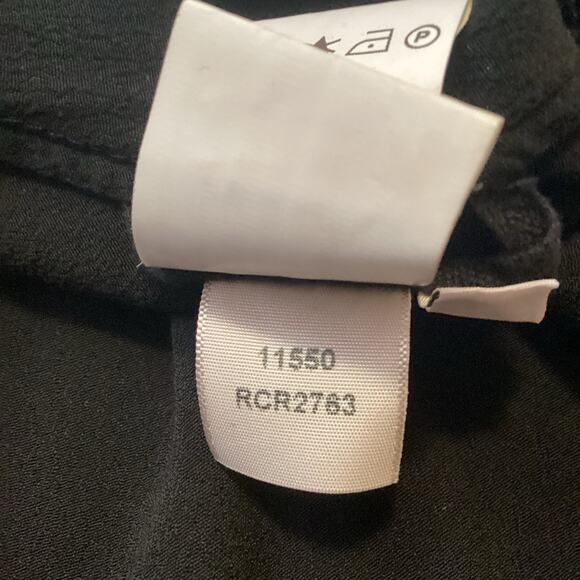 Enza Costa 100% Rayon Crepe Bracelet Sleeve Swing Mini Dress Black 1 S - Picture 10 of 11